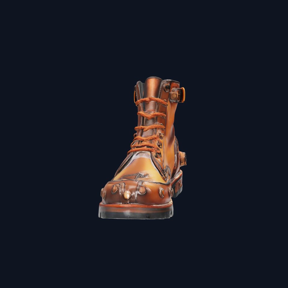 Steampunk Leather Boot Model Pack